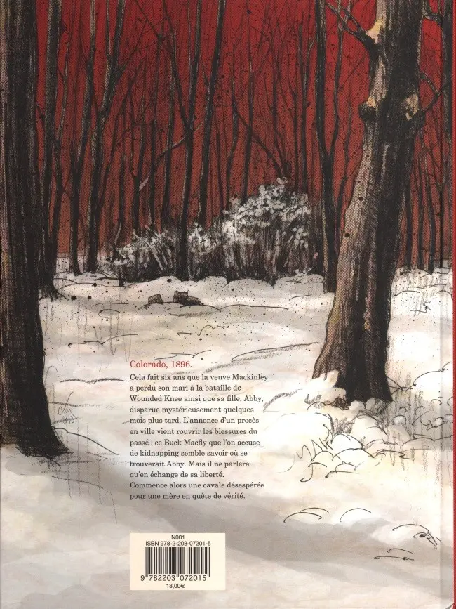 Verso de l'album Rouge comme la neige