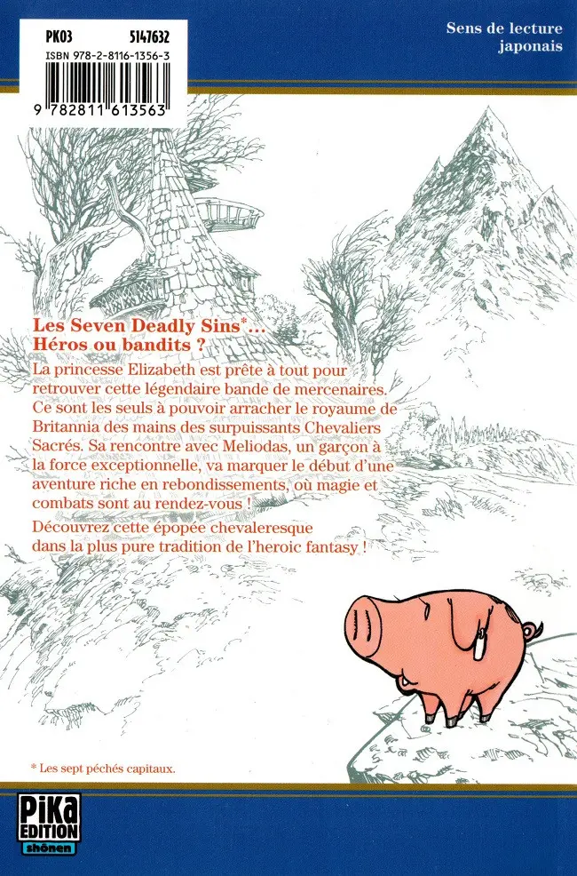 Verso de l'album Seven Deadly Sins 1