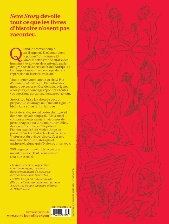 Verso de l'album Sex story / Une histoire du sexe Livre I La première histoire de la sexualité en BD