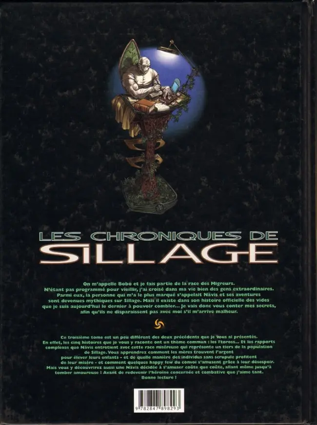 Verso de l'album Les chroniques de Sillage Volume 3