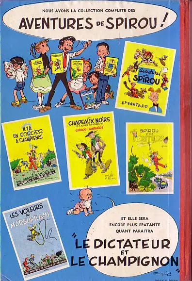 Verso de l'album Spirou et Fantasio Tome 6 La corne de rhinocéros