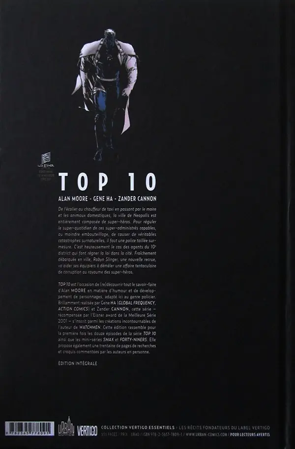 Verso de l'album Top 10 Urban Comics L'intégrale