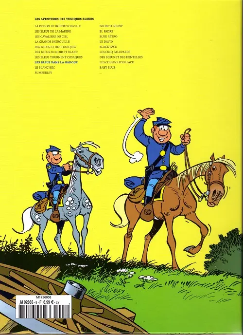 Verso de l'album Les Tuniques Bleues La Collection (Dupuis) Tome 13 Les bleus dans la gadoue