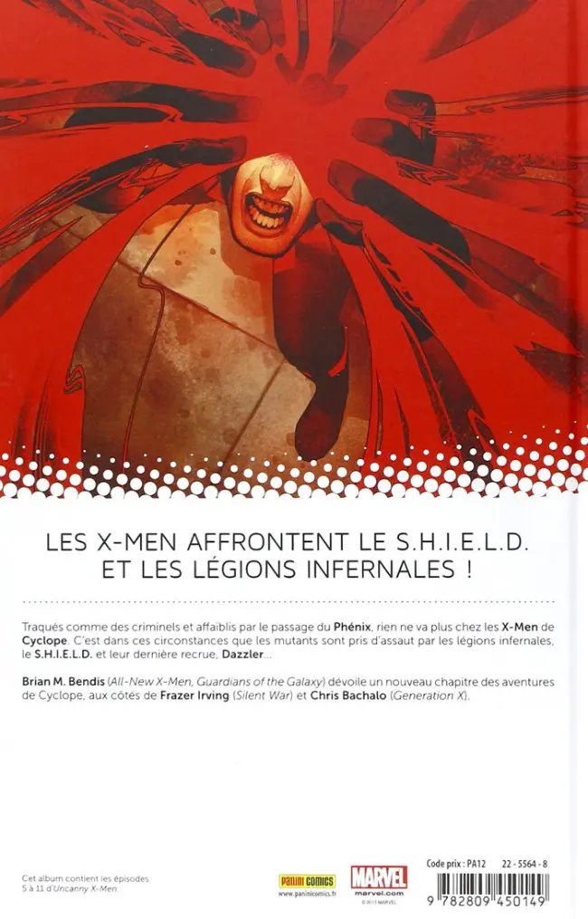 Verso de l'album Uncanny X-Men Tome 2 Brisés