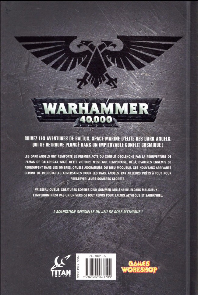 Verso de l'album Warhammer 40,000 2 Révélations