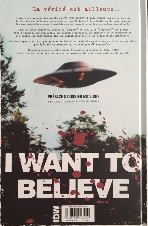 Verso de l'album The X-Files Archives Tome 4
