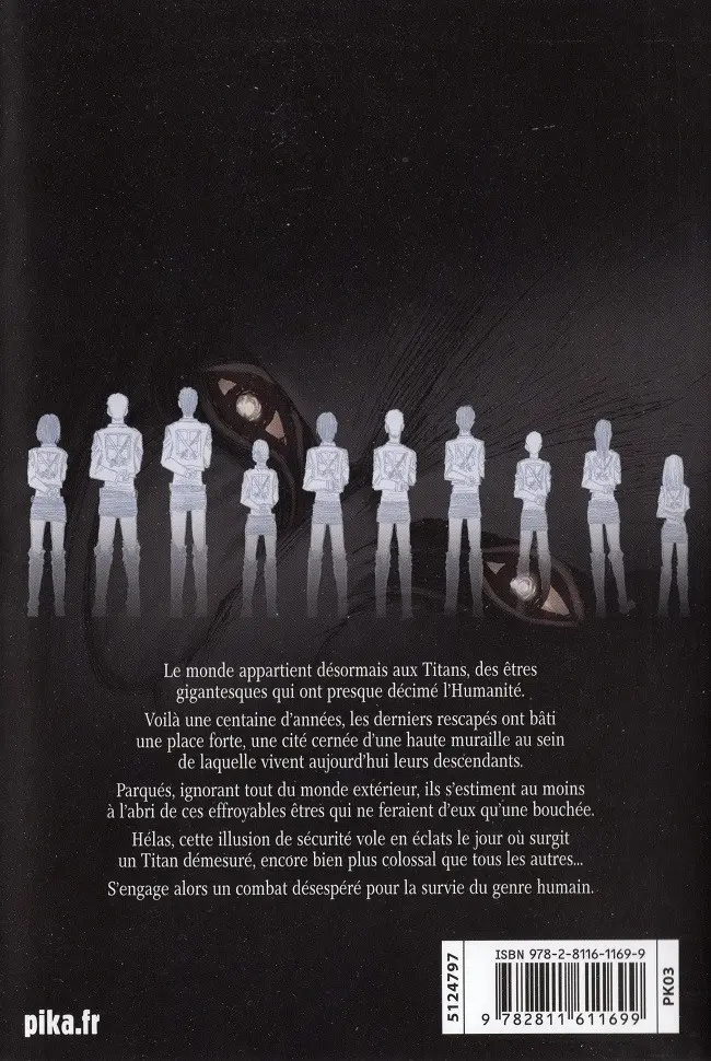 Verso de l'album L'Attaque des Titans 1