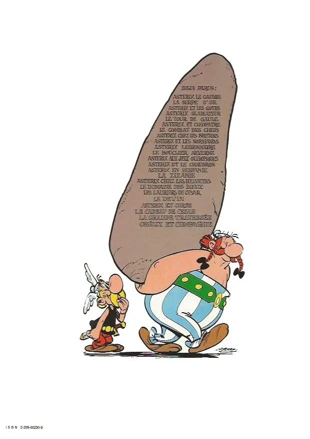 Verso de l'album Astérix Tome 10 Astérix Légionnaire