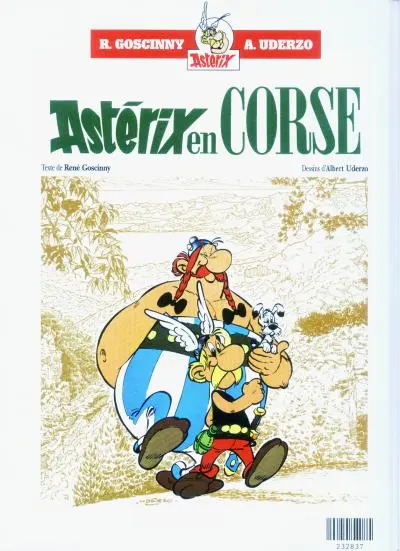 Verso de l'album Astérix Tomes 19 et 20 Le devin / Astérix en Corse