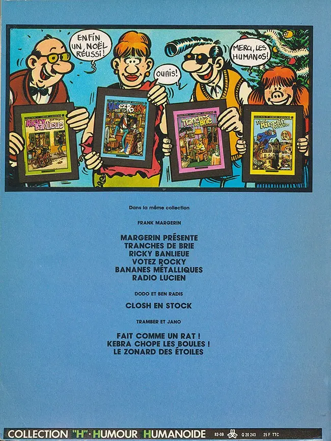Verso de l'album Bananes métalliques