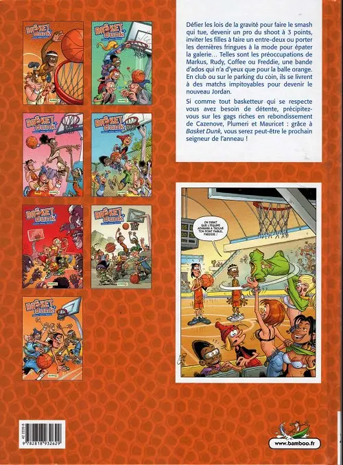 Verso de l'album Basket dunk Tome 1