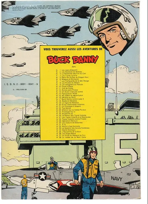 Verso de l'album Buck Danny Tome 4 Tigres Volants