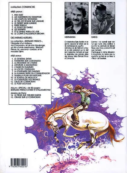 Verso de l'album Comanche Tome 7 Le doigt du diable