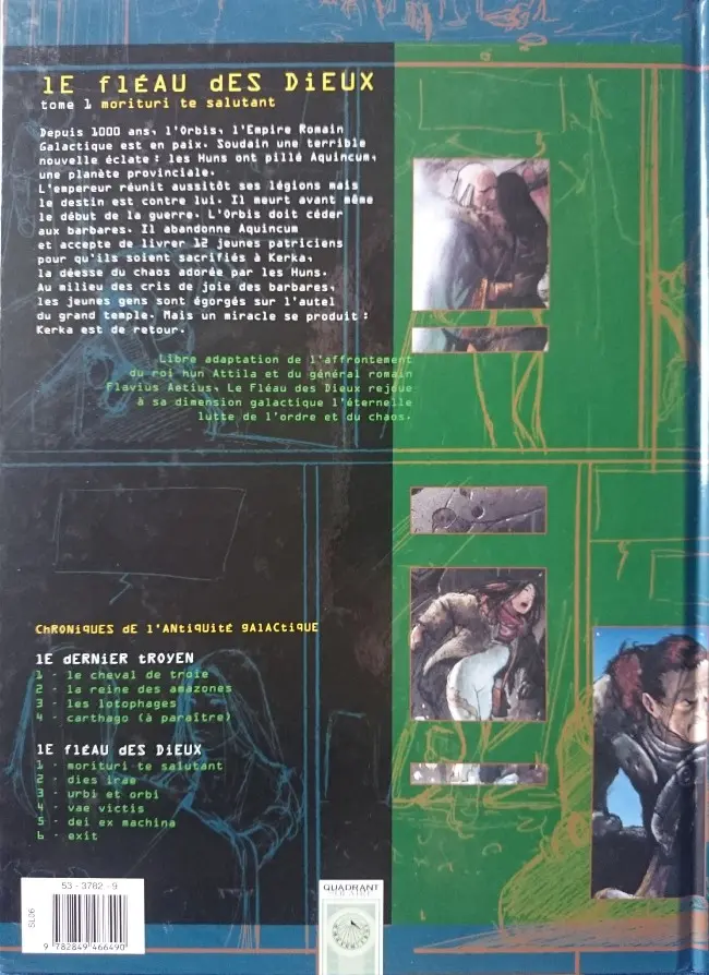 Verso de l'album Le Fléau des dieux Tome 1 Morituri te salutant