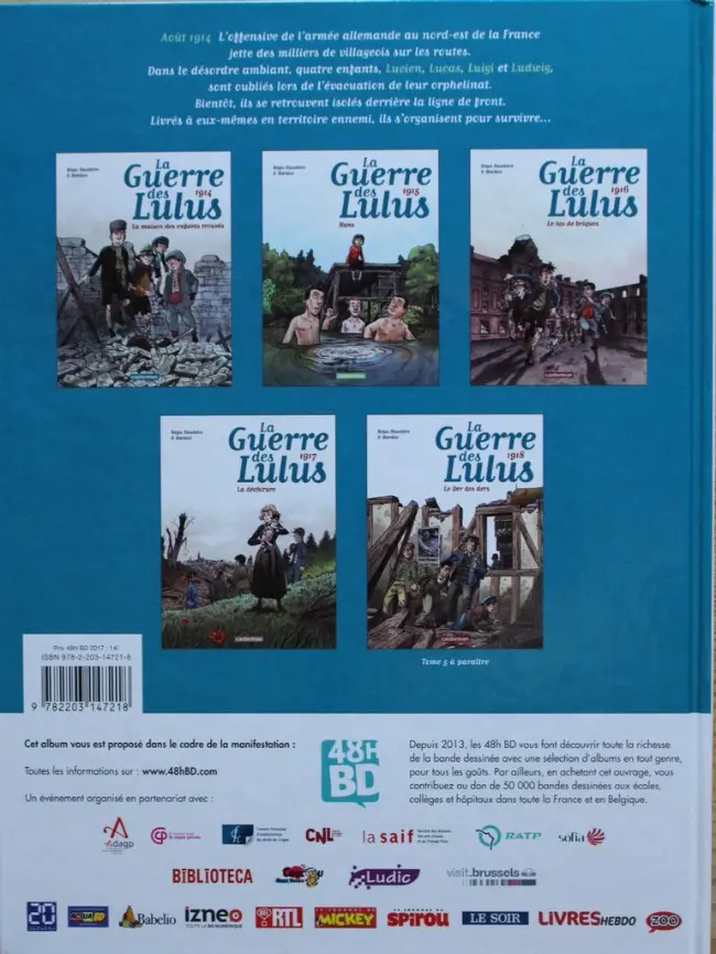 Verso de l'album La Guerre des Lulus Tome 1 1914 - La maison des enfants trouvés