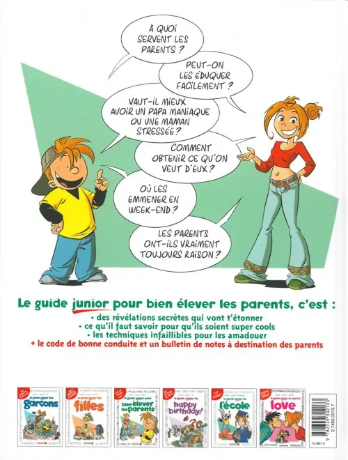 Verso de l'album Les guides junior Tome 3 Le guide junior pour bien élever les parents