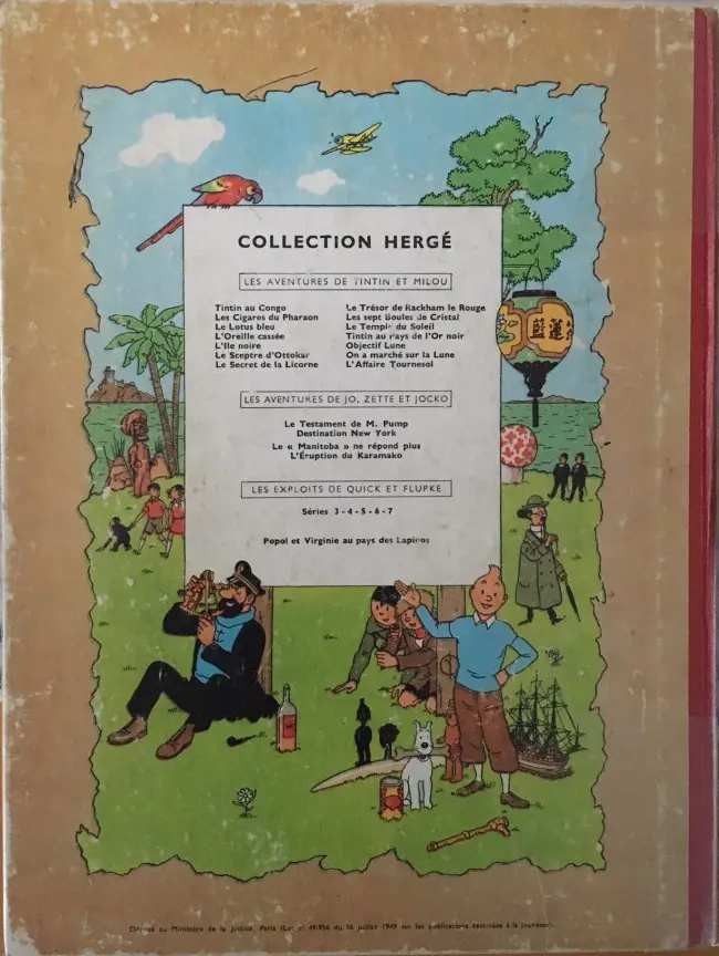Verso de l'album Les Aventures de Jo, Zette et Jocko Tome 1 Le testament de M. Pump