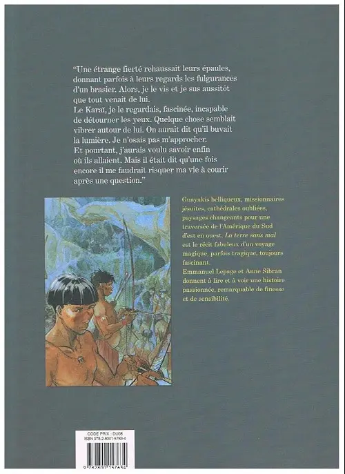 Verso de l'album La Terre sans mal