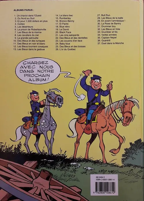 Verso de l'album Les Tuniques Bleues Tome 4 Outlaw