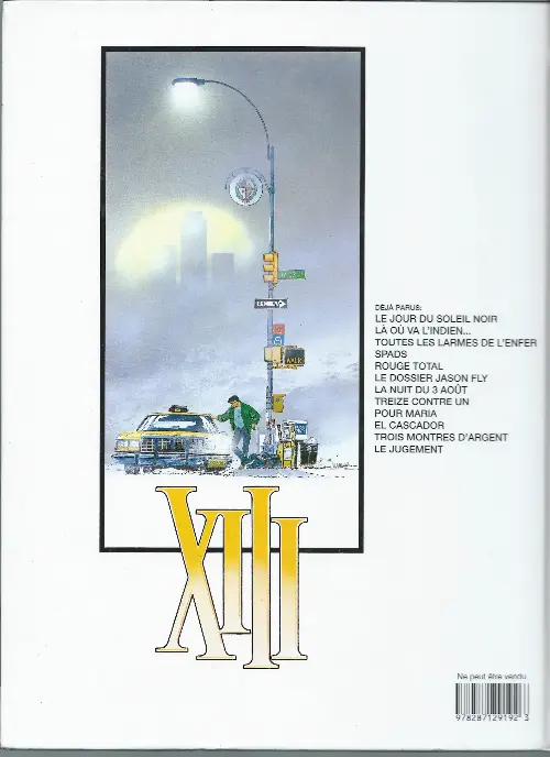 Verso de l'album XIII Tome 7 La nuit du 3 août