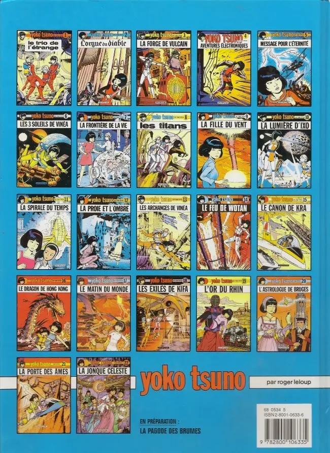Verso de l'album Yoko Tsuno Tome 9 La fille du vent