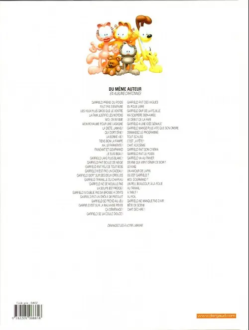 Verso de l'album Garfield Tome 53 Chat déchire