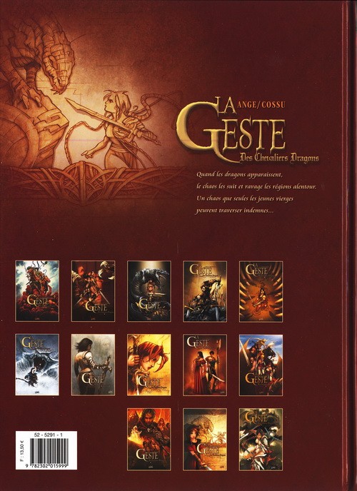 Verso de l'album La Geste des Chevaliers Dragons Tome 12 Ellys