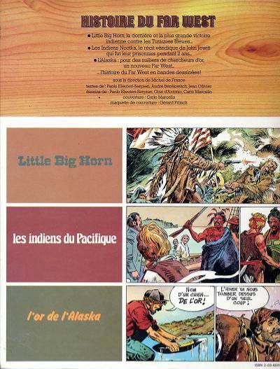 Verso de l'album Histoire du Far West Tome 12 Little Big Horn / Les indiens du Pacifique / L'or de l'Alaska