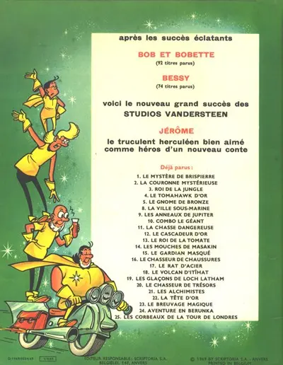 Verso de l'album Jérôme Tome 25 Les corbeaux de la tour de Londres
