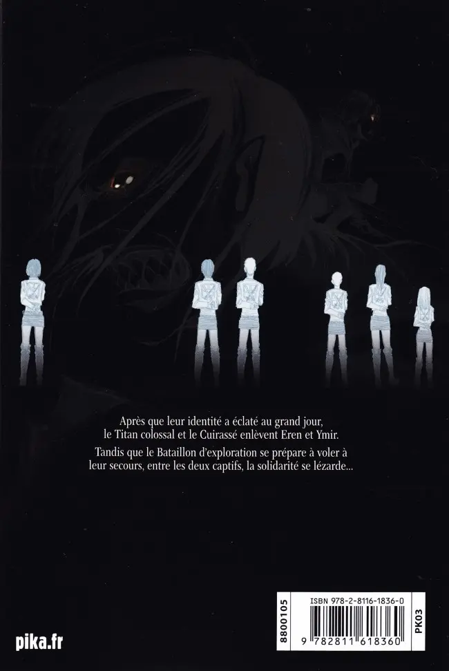 Verso de l'album L'Attaque des Titans 12