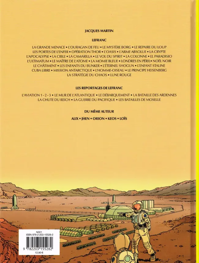 Verso de l'album Les reportages de Lefranc Tome 7 La conquête de l'espace