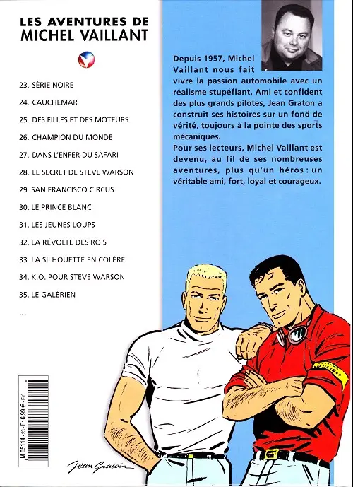 Verso de l'album Michel Vaillant La Collection Tome 23 Série noire
