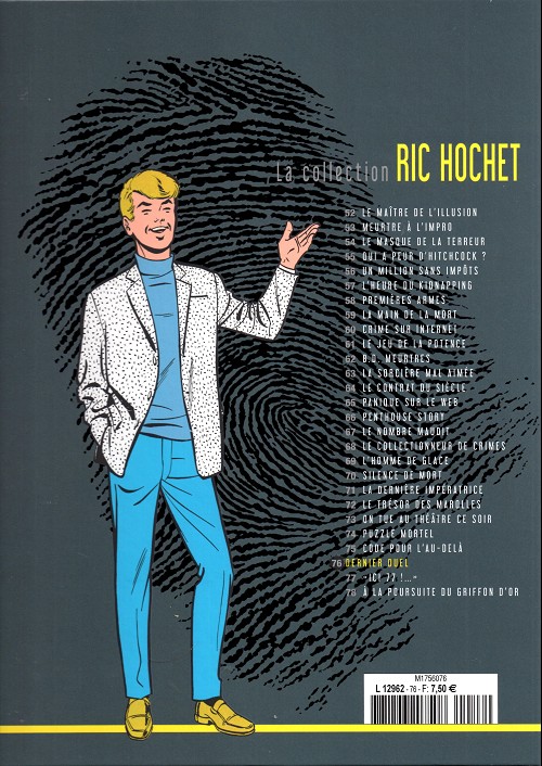 Verso de l'album Ric Hochet La collection Tome 76 Dernier duel