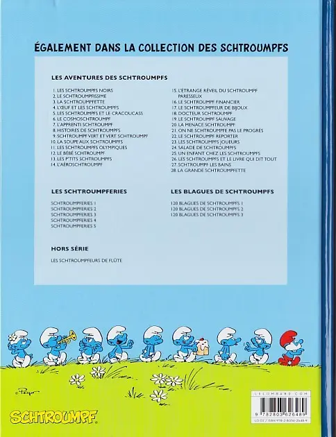 Verso de l'album Les Schtroumpfs Tome 28 La Grande Schtroumpfette