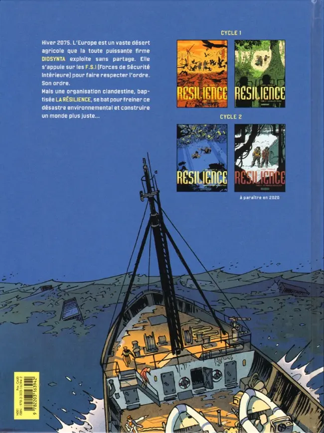 Verso de l'album Résilience Tome 3 La Mer de plastique