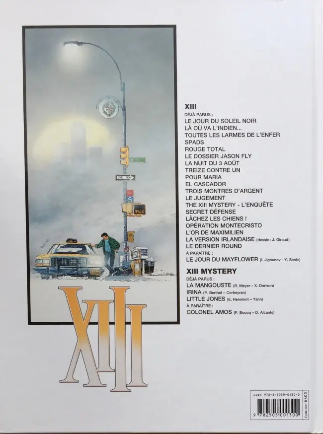 Verso de l'album XIII Tome 19 Le dernier round