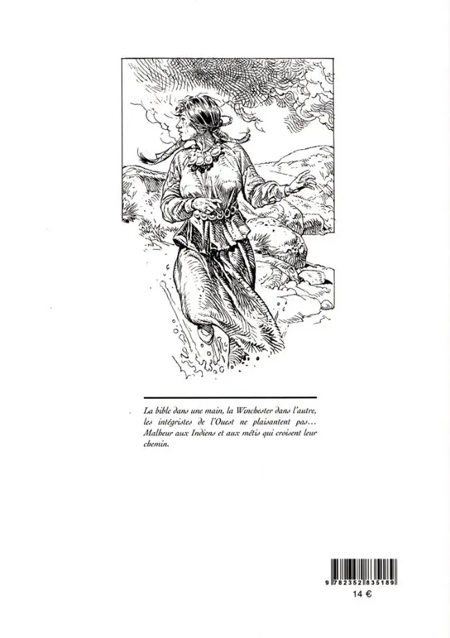Verso de l'album L'Indienne blanche