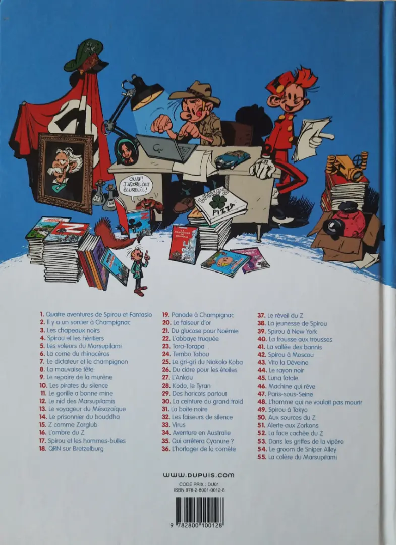 Verso de l'album Spirou et Fantasio Tome 10 Les pirates du silence