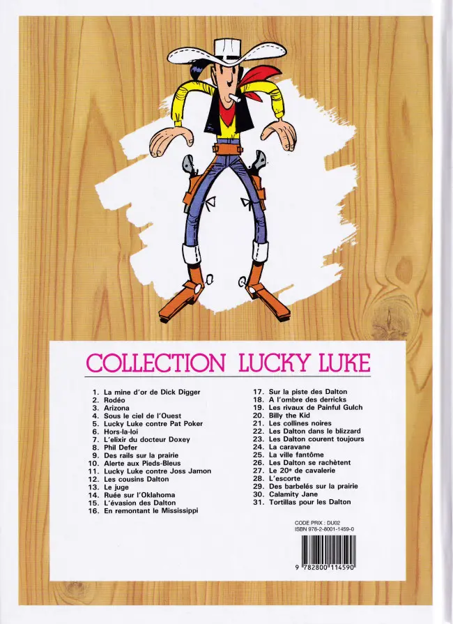 Verso de l'album Lucky Luke Tome 19 Les rivaux de Painful Gulch