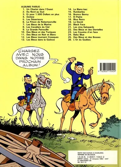 Verso de l'album Les Tuniques Bleues Tome 21 Les cinq salopards
