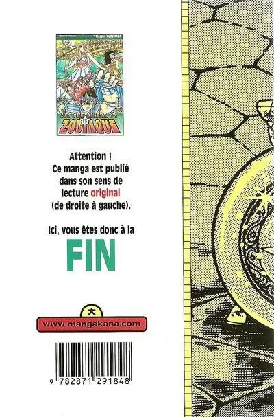 Verso de l'album Saint Seiya - Les Chevaliers du Zodiaque 13 La Résurrection d'Athéna