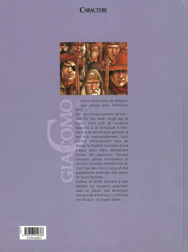 Verso de l'album Giacomo C. Tome 15 La chanson des guenilles