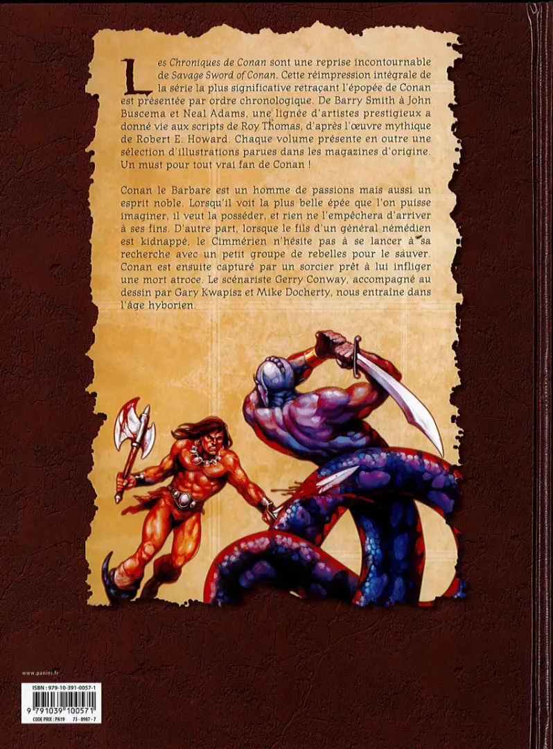 Verso de l'album Les Chroniques de Conan Tome 30 1990 (II)