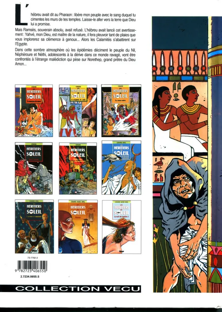 Verso de l'album Les Héritiers du soleil Tome 1 Le masque de mort