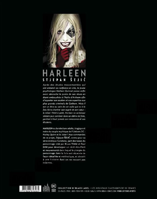 Verso de l'album Harleen