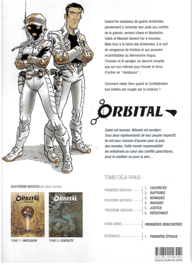 Verso de l'album Orbital Tome 6 Résistance