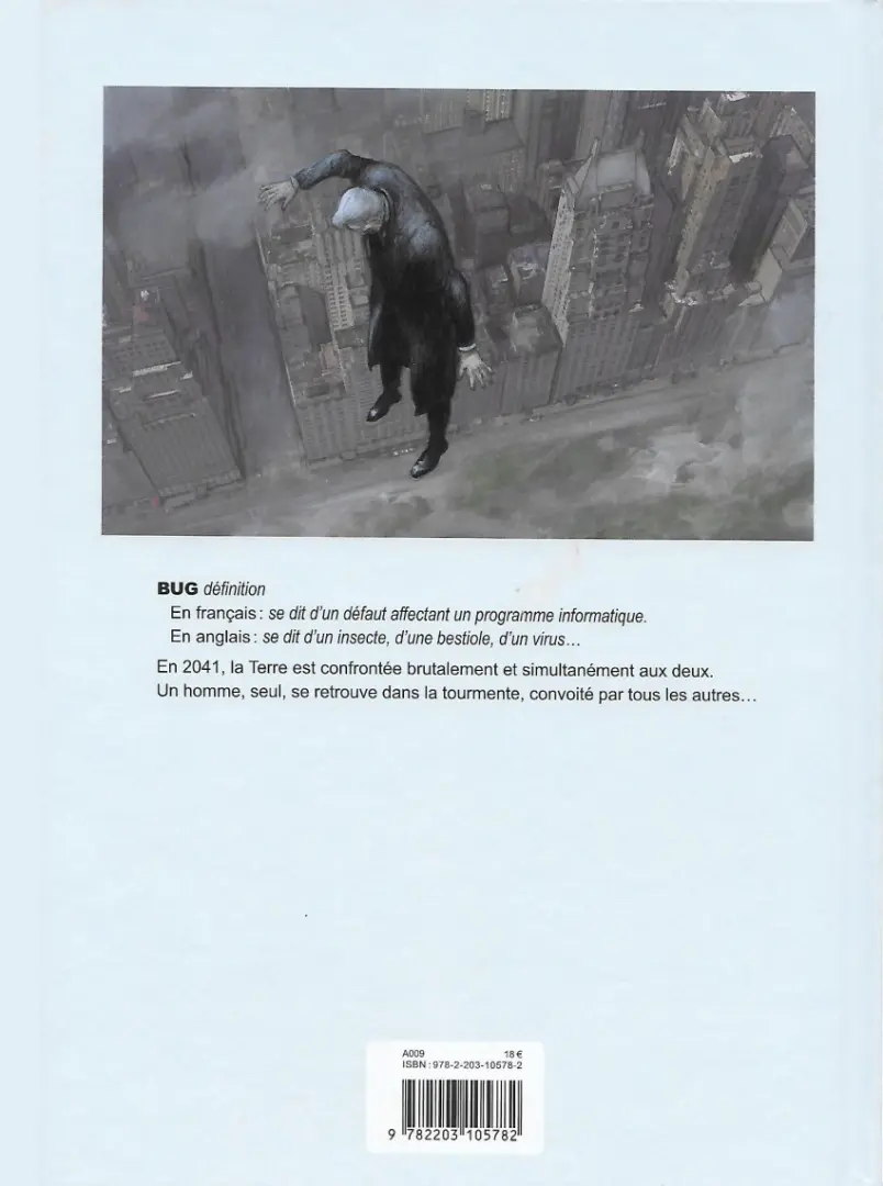Verso de l'album Bug Livre 1