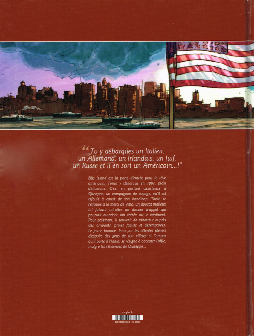 Verso de l'album Ellis Island Tome 1 Bienvenue en Amérique !