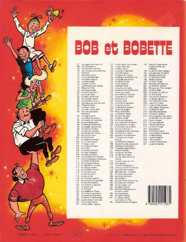 Verso de l'album Bob et Bobette Tome 121 Le diamant sombre