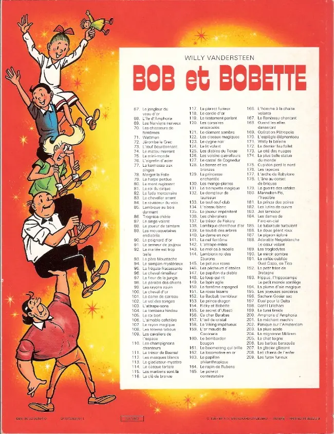 Verso de l'album Bob et Bobette Tome 138 Lambique chercheur d'or